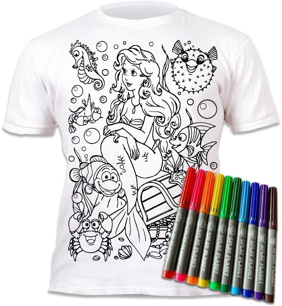 Koszulka do wielokrotnego kolorowania Syrenka 9-11