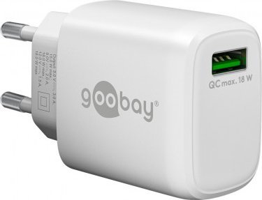 Ładowarka Goobay Szybka ładowarka USB QC 3.0 (18 W), biała