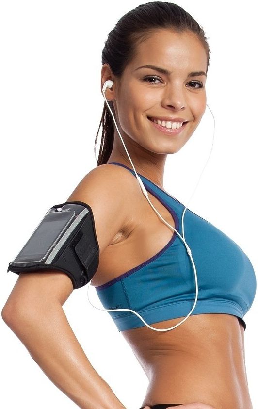 Body Sculpture Opaska na ramię do biegania Arm Wallet czarna (BP204)