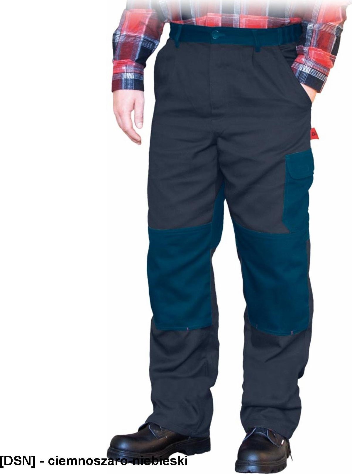 R.E.I.S. BOMULL-T - spodnie ochronne do pasa 100% BAWEŁNY - 7 klolorów - czarno-szary 60