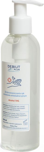 Debiut Plus Professional Żel do dezynfekcji rąk o działaniu antybakteryjnym - 200 ml