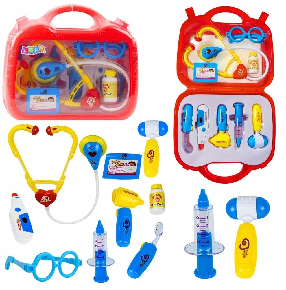 Zestaw Małego Doktora W Walizce Akcesoria Medyczne Światła 9 el.