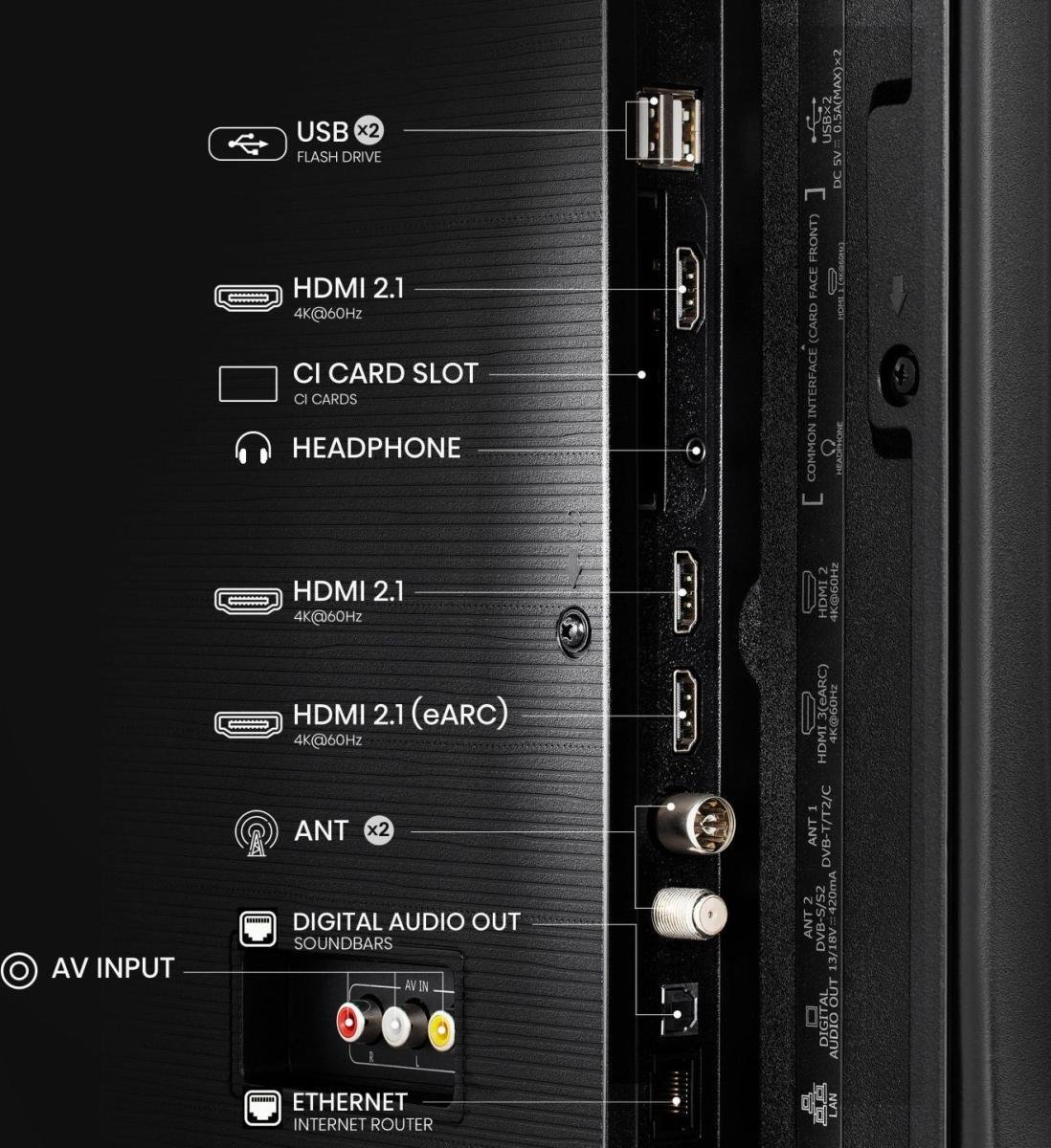 Telewizor Hisense 55E77Q 139,7 cm (55") 4K Ultra HD Smart TV Wi-Fi czarny