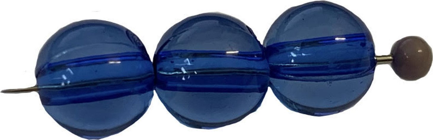 kufer-pasmanteria.pl Korale Akrylowe Kula 12mm (8szt) Niebieski