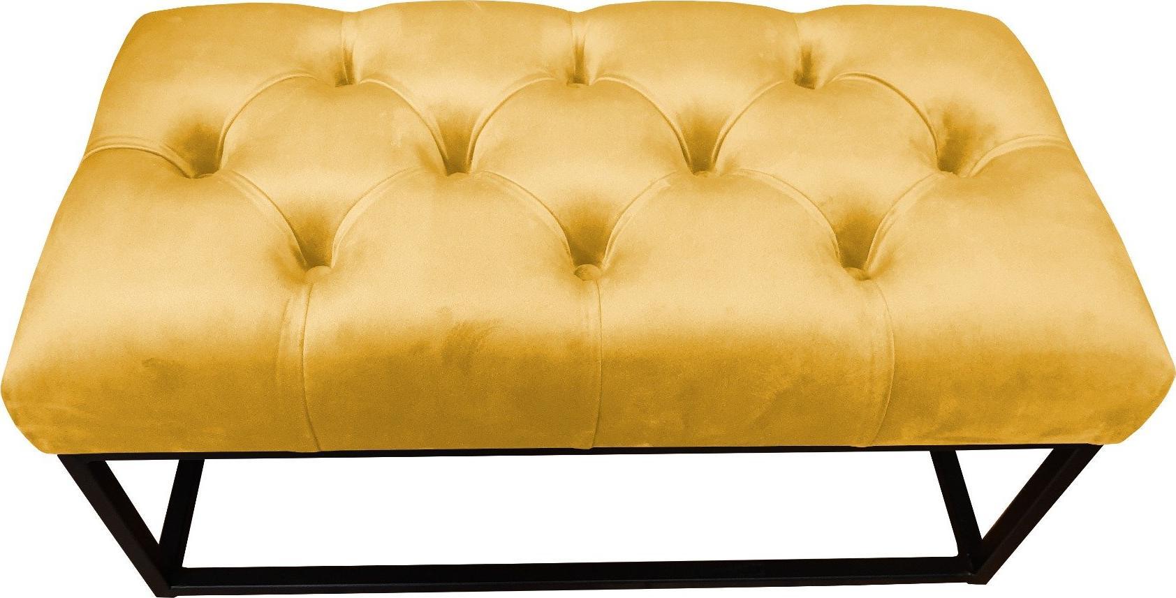 Atos Ławka CHARLIE MG VELVET żółta