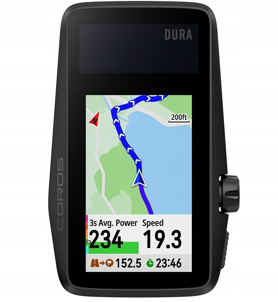 COROS DURA solarny komputer rowerowy GPS 120h czasu pracy 2,7"