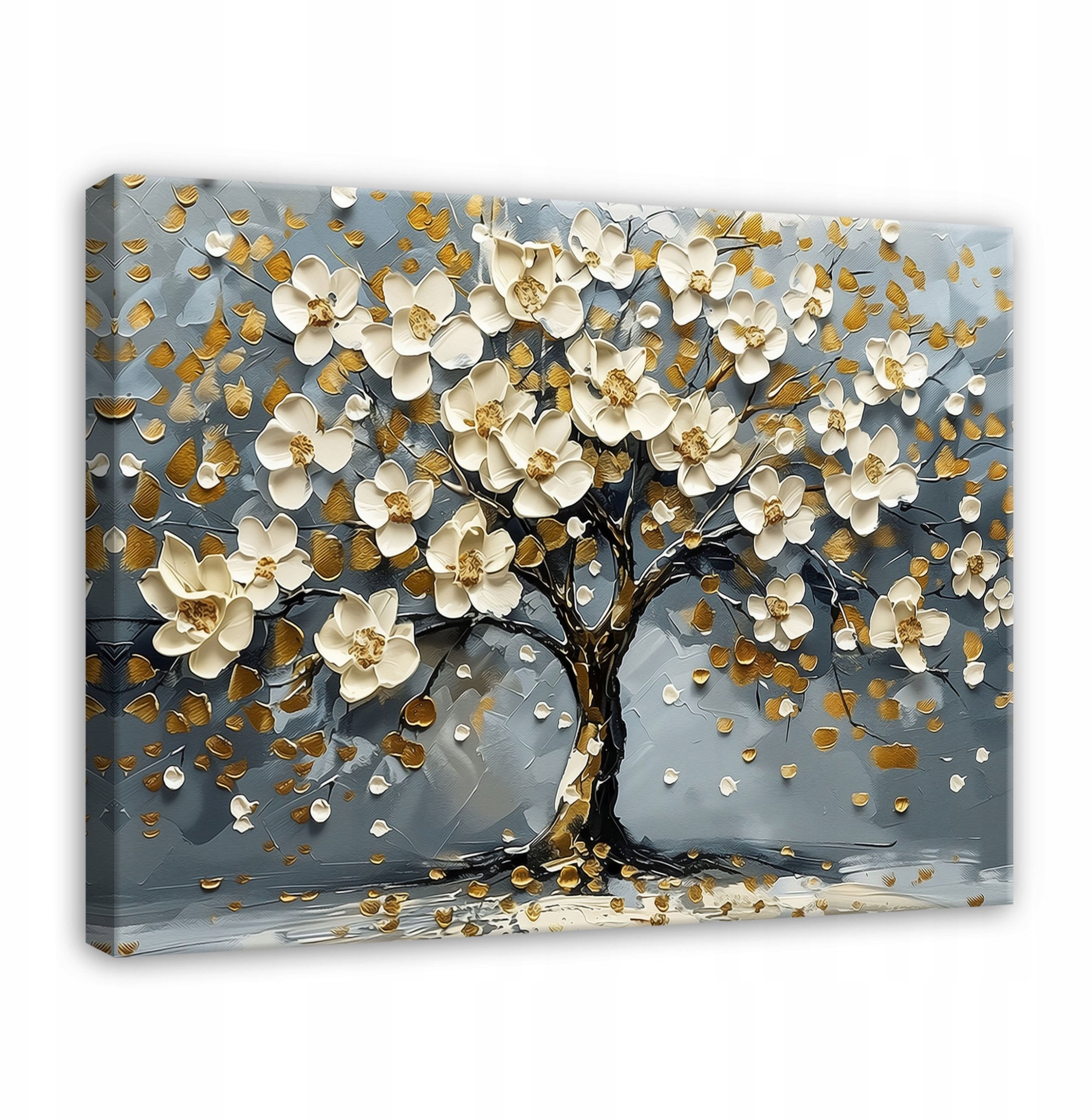 OBRAZ DRZEWO ŻYCIA KWIATY DO SYPIALNI SALONU NA PŁÓTNIE ŚCIANĘ 60x40