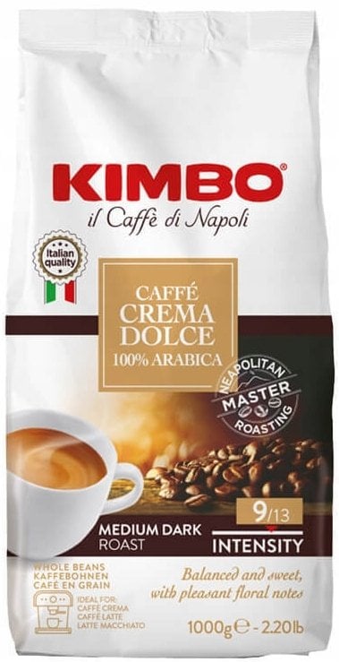 Kawa ziarnista Kimbo Crema Dolce Arabica 100% 1kg