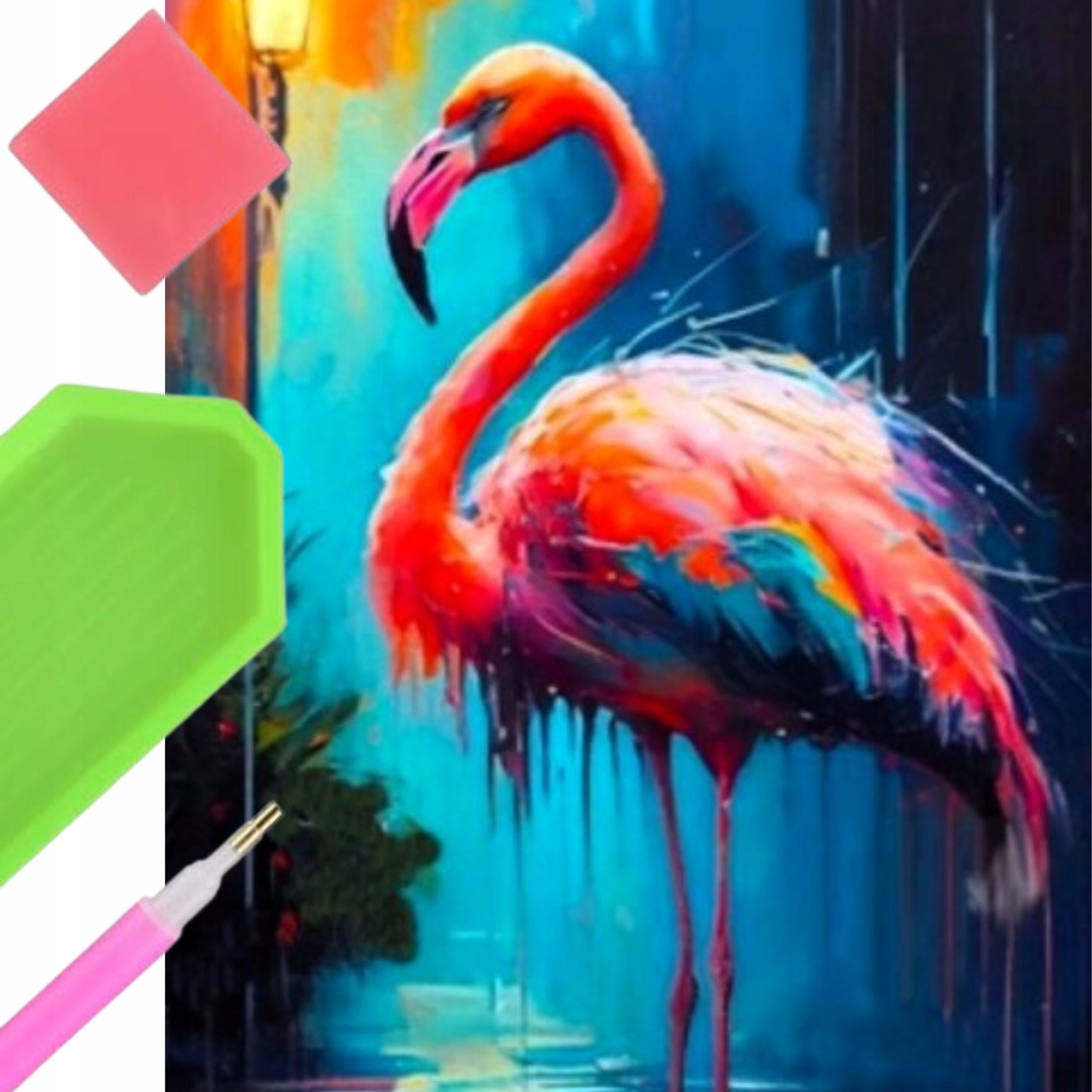 Norimpex Diamentowa mozaika Kwiaty słoneczniki w wazonie fioletowym 30x40cm 2000595