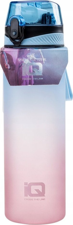 IQ Bidon butelka na wode ze słomką z uchwytem IQ Vie 720ml niebieski