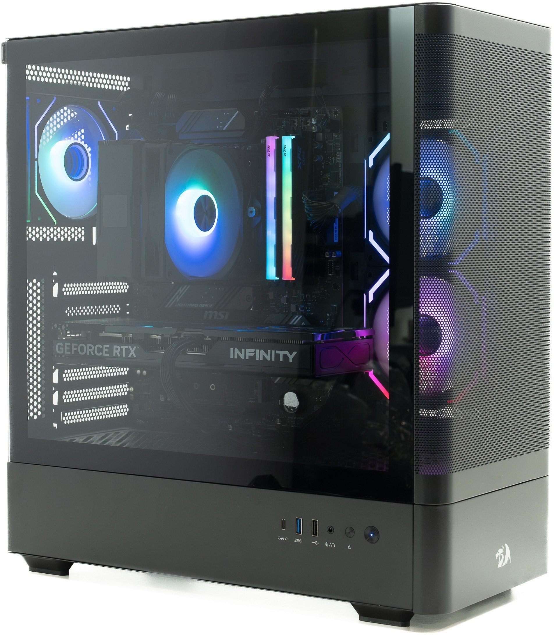 Komputer Obsidian PRIME, Core i7-14700F, 32 GB, Radeon RX 9060 XT, 1 TB M.2 PCIe