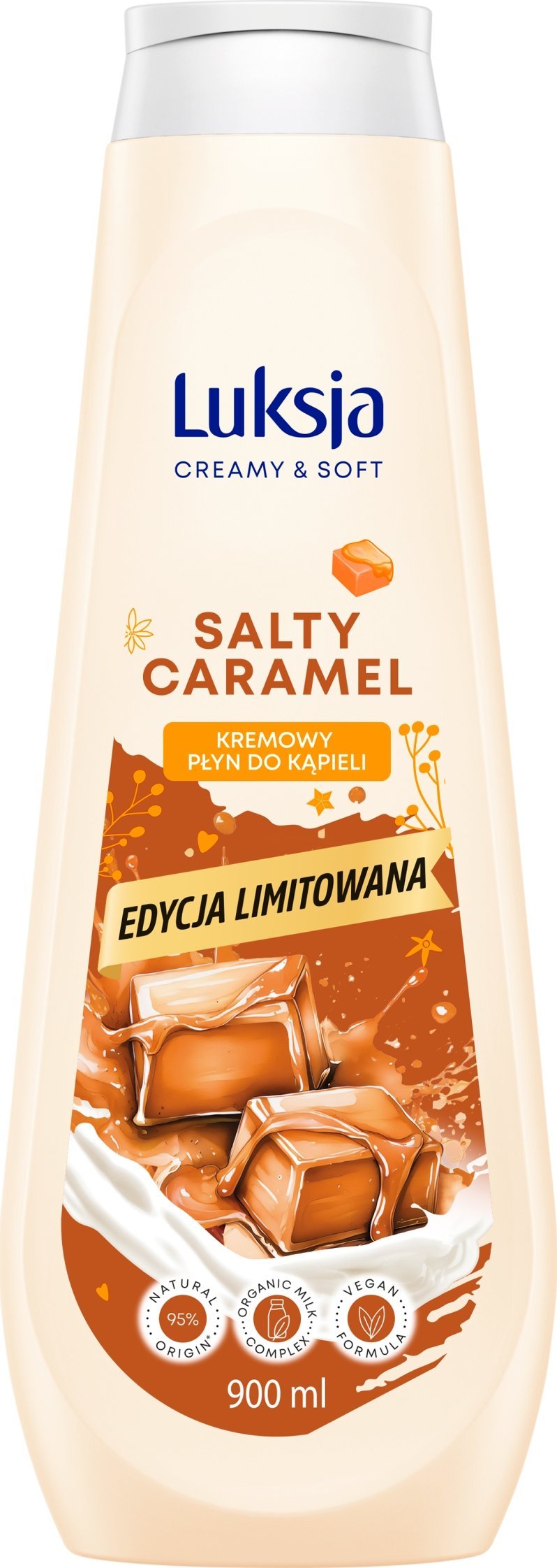 Sarantis LUKSJA Creamy & Soft Kremowy płyn do kąpieli-salty caramel 900ml