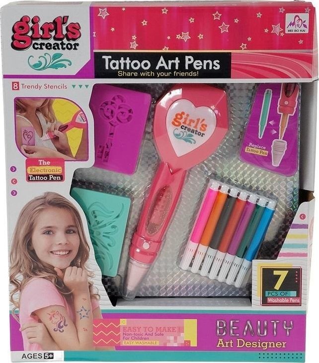 Zestaw do robienia tatuaży z flamastrami