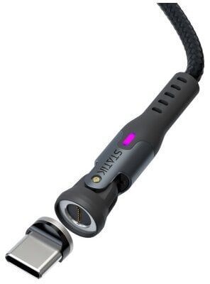 Kabel USB STATIK USB-A - USB-C 1 m Czarny (PUP-0521-3FT-RTL)