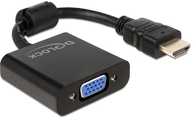 Adapter AV Delock HDMI - D-Sub (VGA) czarny (65512)