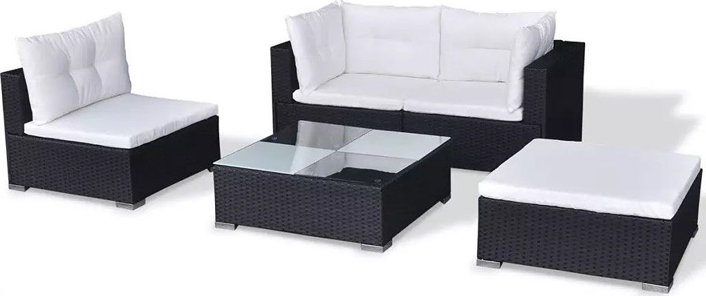 Elior zestaw mebli ogrodowych Rickon, czarny (4177)