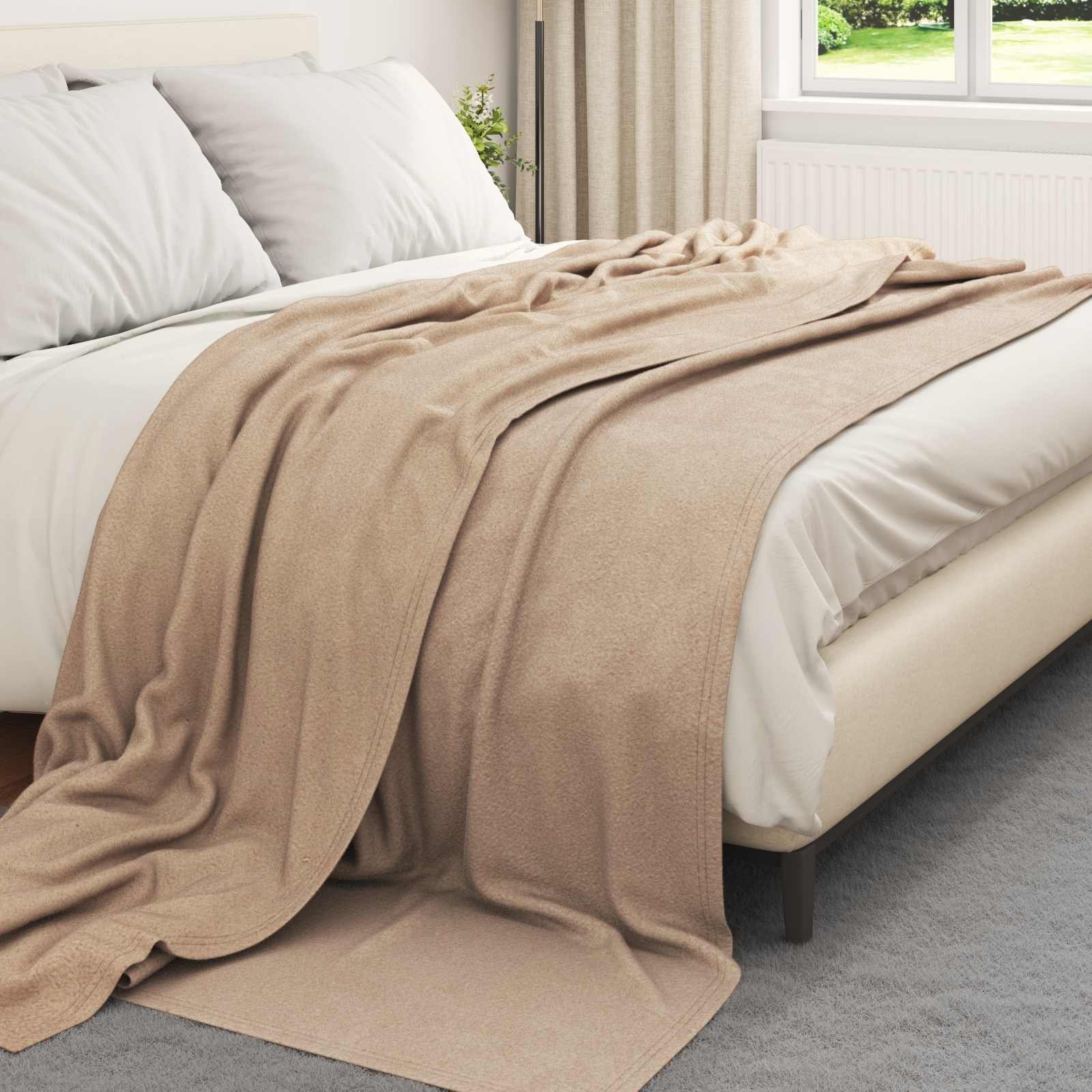 vidaXL Koce narzutowe 24 pcs Camel 270 x 240 cm Polar