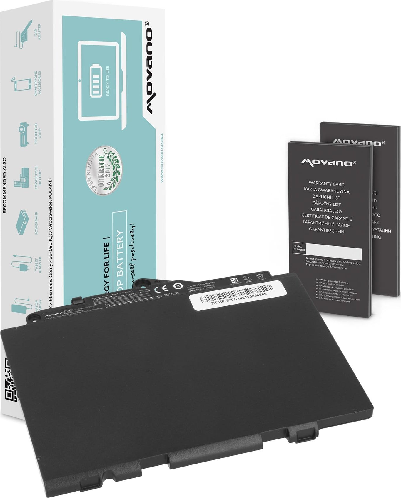 Bateria Movano do HP EliteBook 820 G4, 828 G4