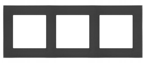 Kontakt-Simon Simon 55 Ramka 3-krotna Nature Szkło frosted black TRN3/179