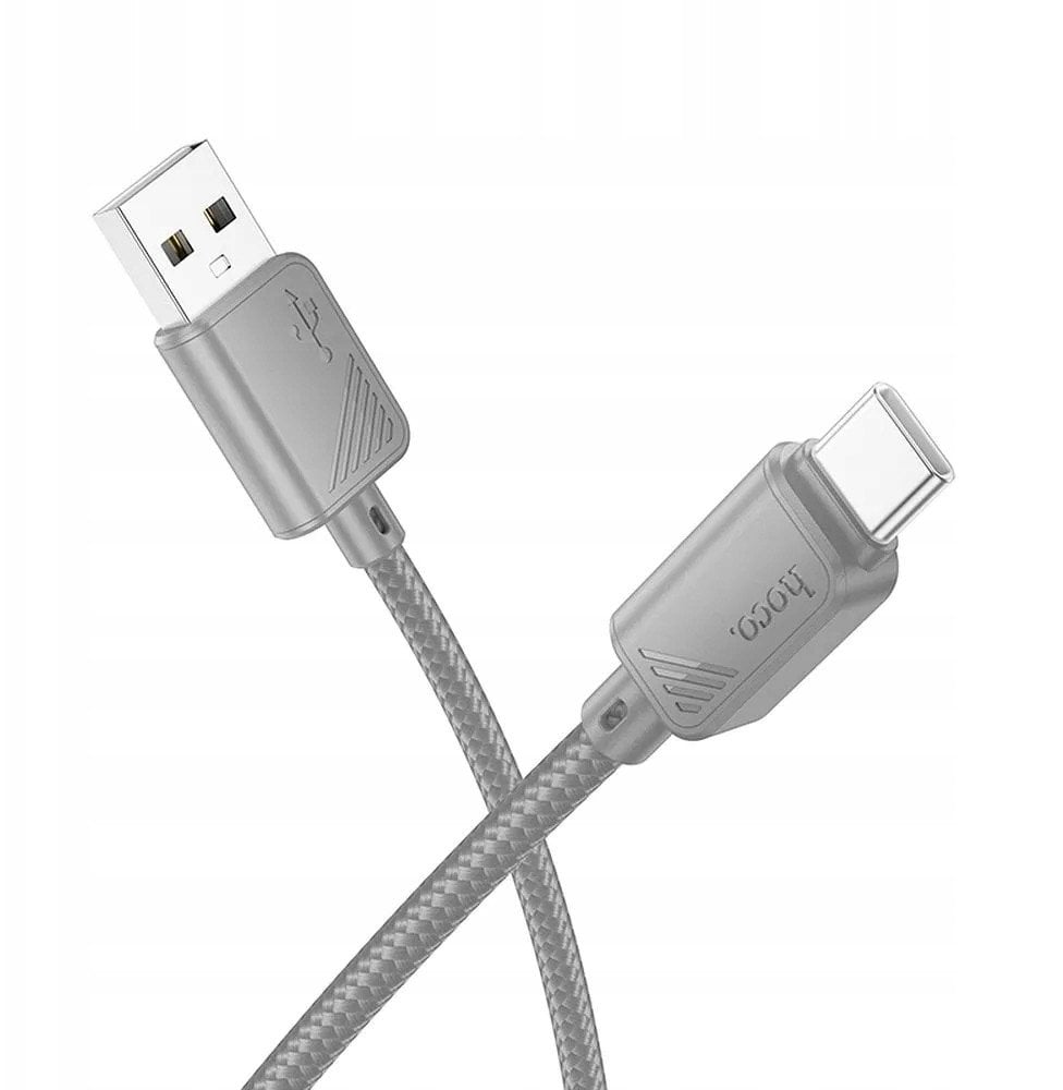 Kabel USB Hoco USB-A - USB-C 1 m Szary