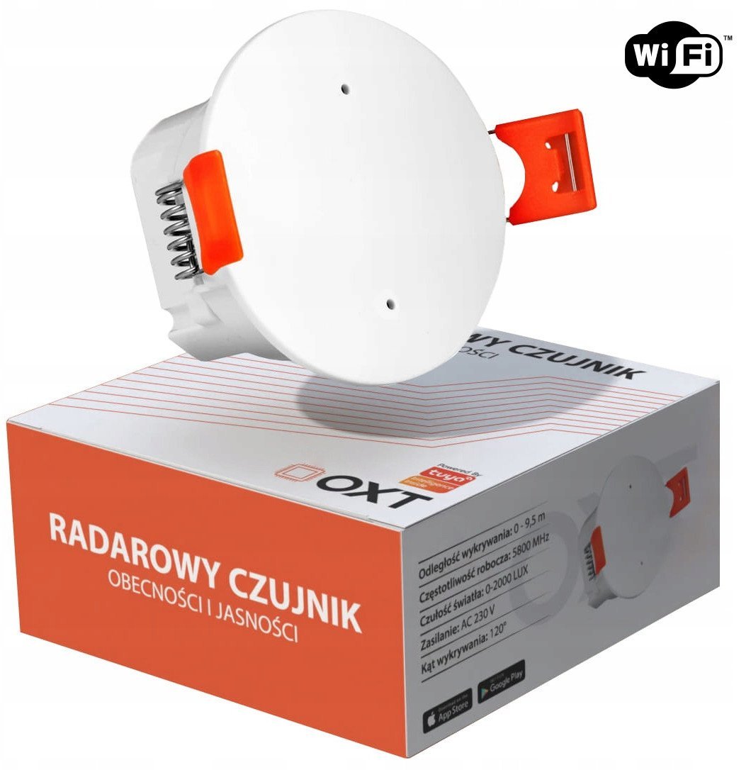 OXT Czujnik radar obecności jasności 230V WiFi TUYA T150