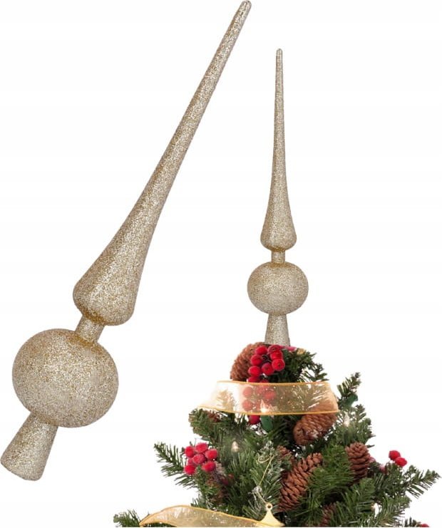 Koopman Czubek na choinkę 27,5 cm Złoty szpic