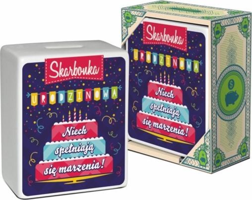 BGtech Pl Skarbonka Kostka Urodzinowa uniwersalny