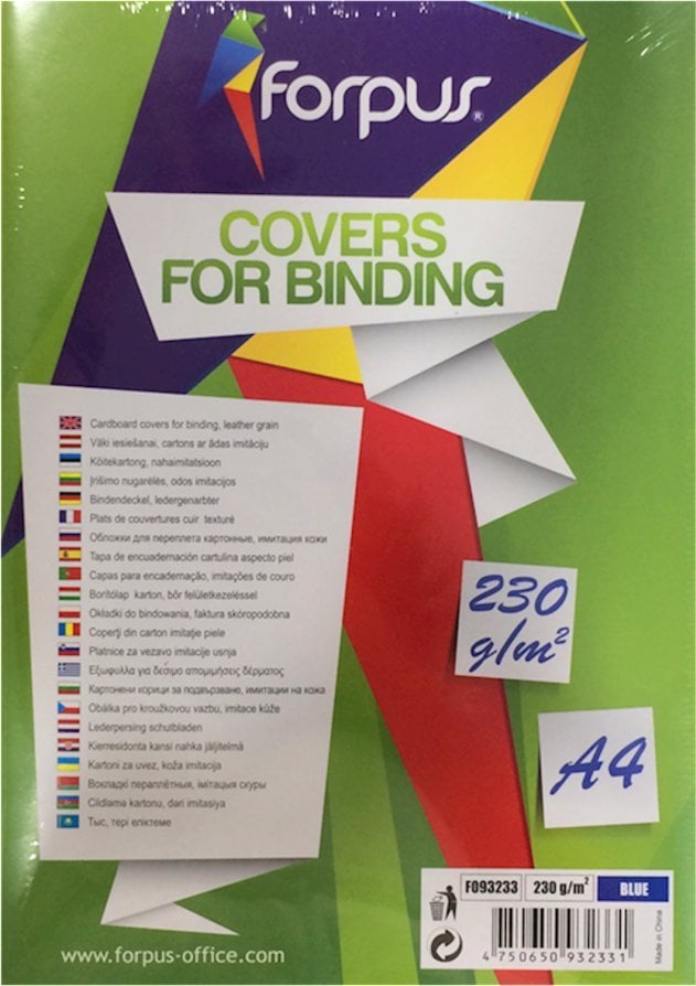 HP Binding covers Delta A4, 250g/m2, cardboard, blue (100 pcs.)