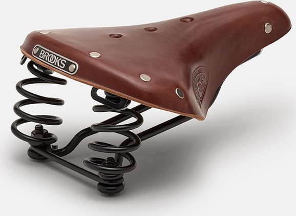 Brooks Siodełko BROOKS FLYER SHORT, Brown, Steel Rail, Waga 800g, Linia Leather (NEW)