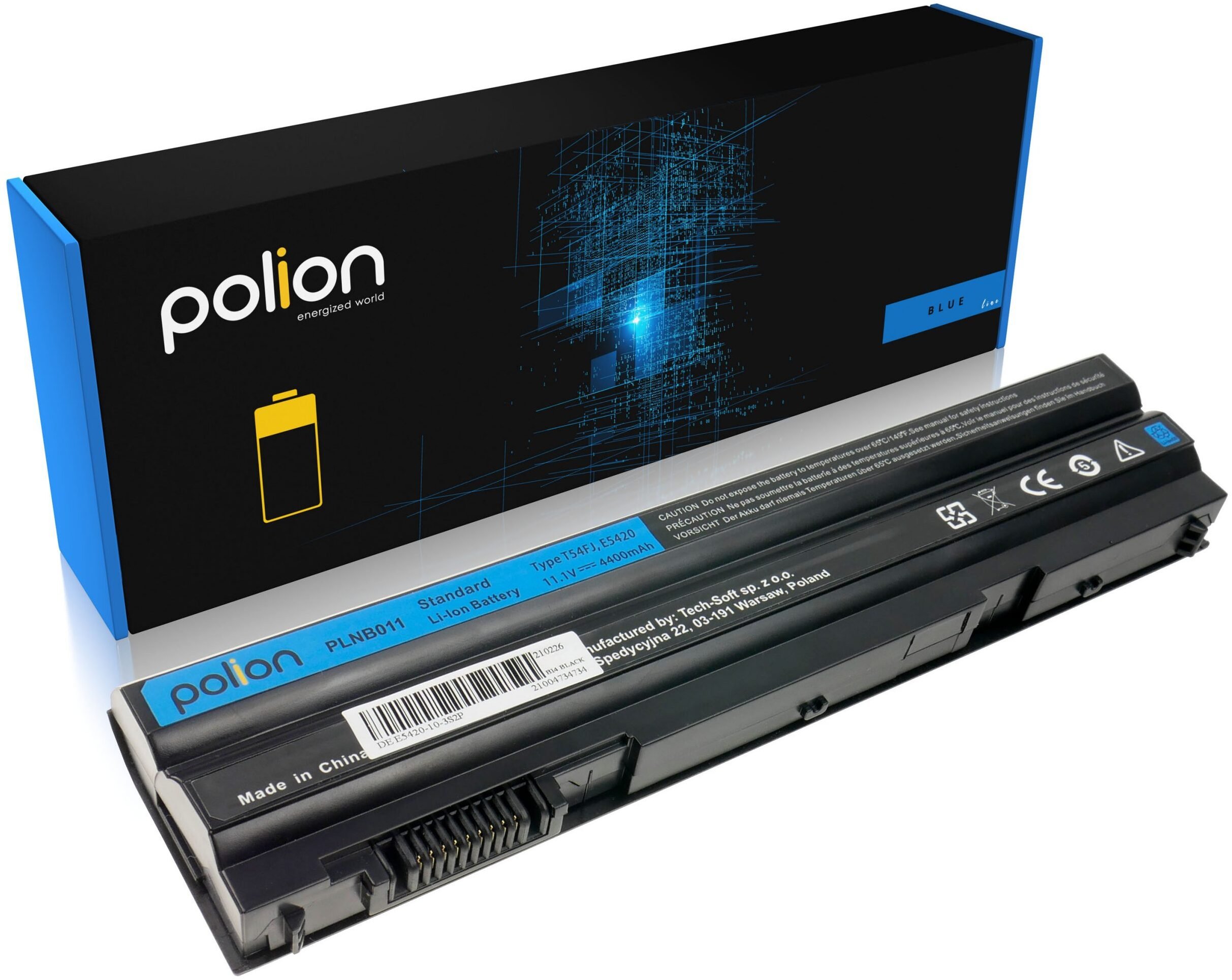 Bateria do laptopa DELL T54FJ Latitude E5420 E5530 E6420 E6520 4400mAh