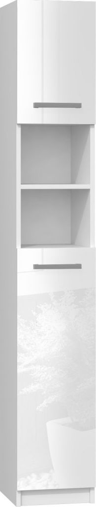 Topeshop Szafka łazienkowa Marbela 32cm biały połysk