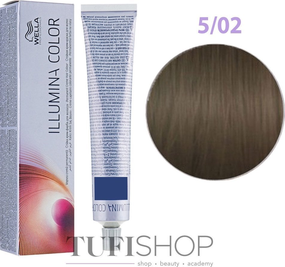 Wella Professionals Wella Professionals, Illumina Color, Permanent Hair Dye, 5/02 Matte Natural Light Chestnut, 60 ml For Women