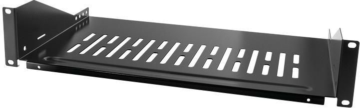 LogiLink Półka 2U, przedni wspornik, na śrubę mocującą d = 250 mm, czarna (SF2C35B)