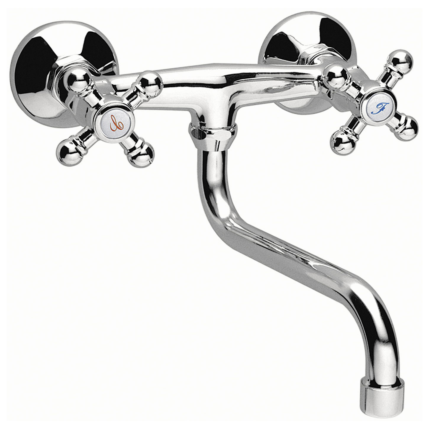 Bateria kuchenna Ferro Retro ścienna chrom (XR5)