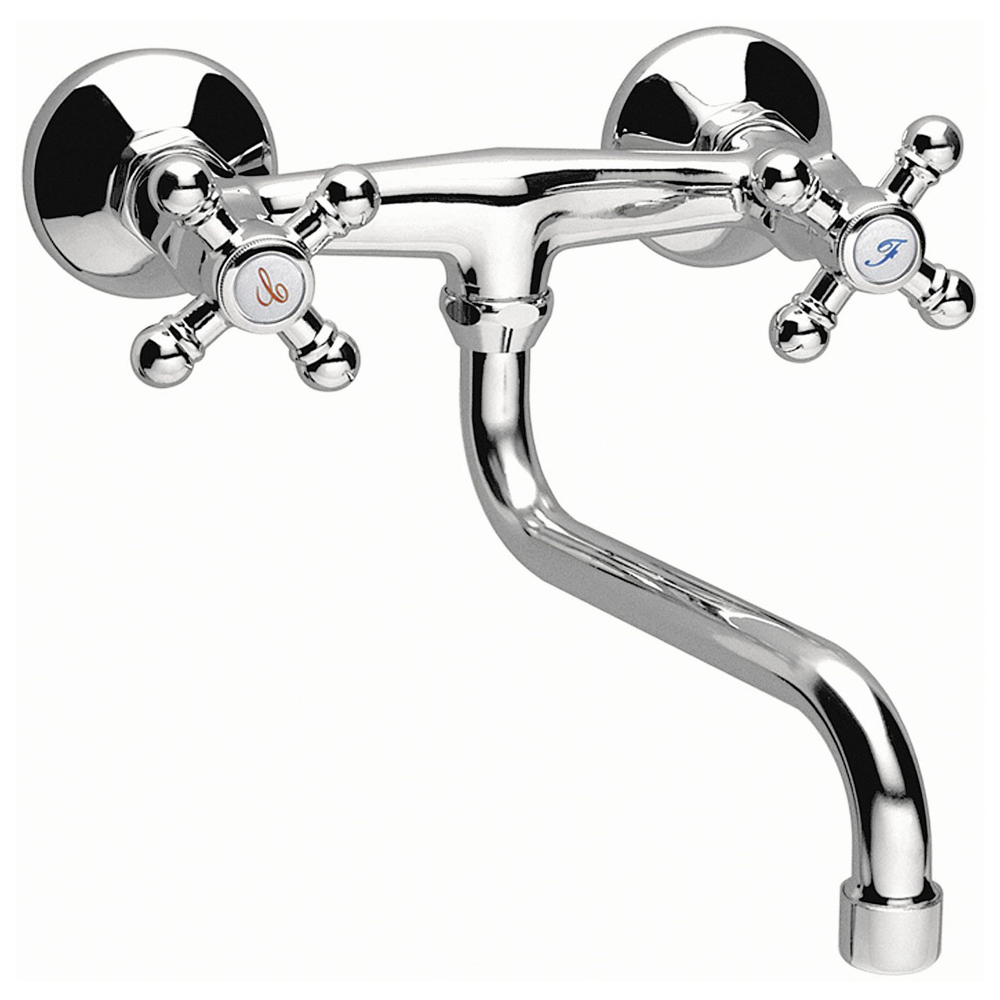 Bateria kuchenna Ferro Retro ścienna chrom (XR5)