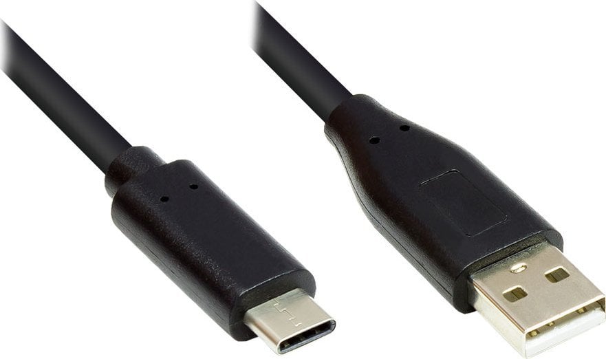 Kabel USB Alcasa USB-A - USB-C 0.5 m Czarny (GC-M0116)