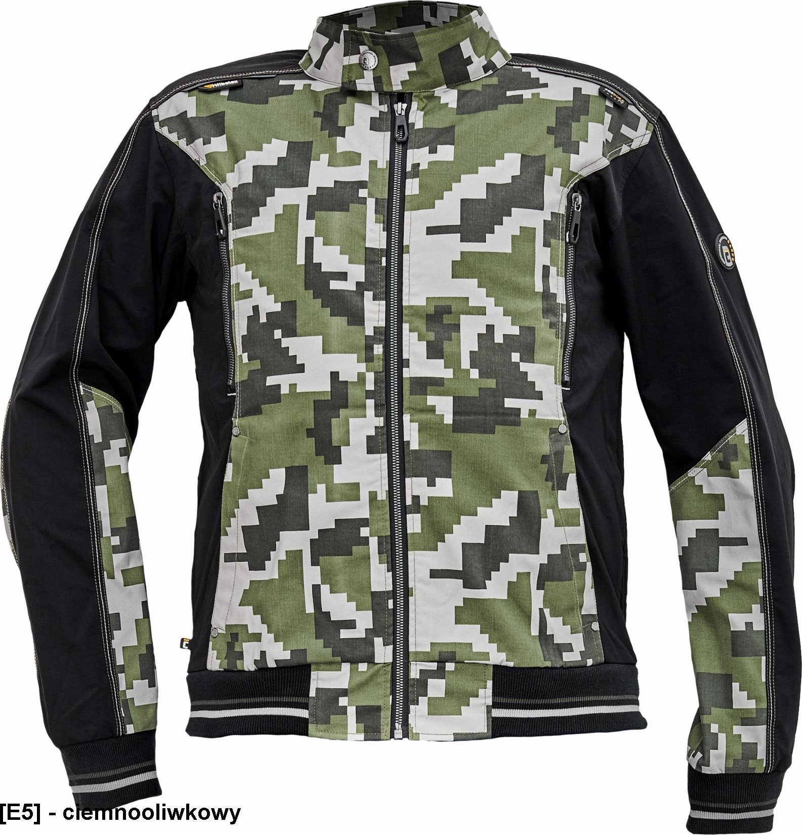 CERVA NEURUM CAMOUFLAGE kurtka - męskia kurtka robocze ze stójką, 4 kieszenie, elastyczny materiał Trifibetex, nadruk moro, - ciemnooliwkowy 50