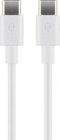 Kabel USB Goobay USB-C - USB-C 1 m Biały (JAB-4780426)