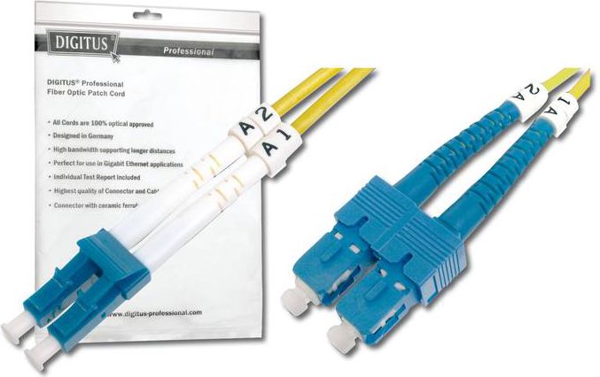Digitus Patch cord światłowodowy, jednomodowy, LC/SC, 3m (DK-2932-03)