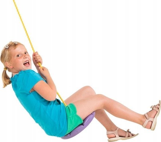 Huśtawka KBT Huśtawka dla dzieci kwiatek siedzisko płaskie, KBT - fioletowa