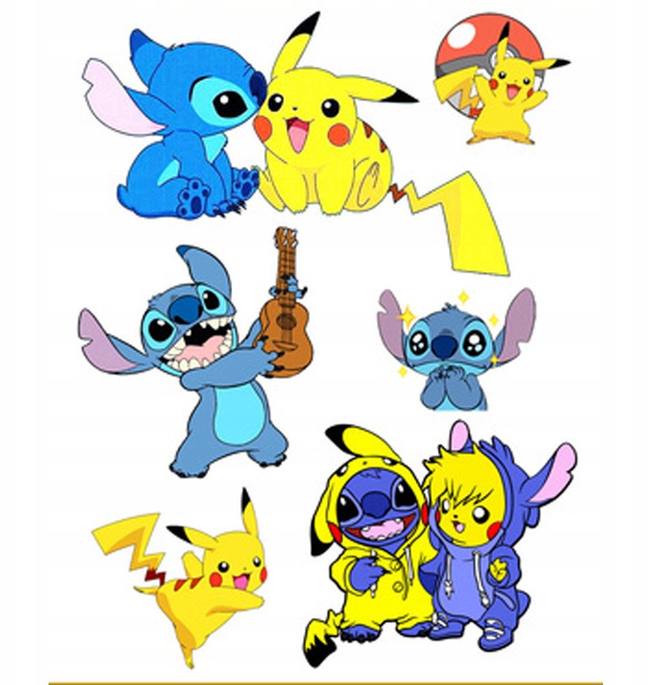 Tatuaże Lilo i Stitch i Pokemon - Zestaw Tatuaży Dla Dzieci nr. 53