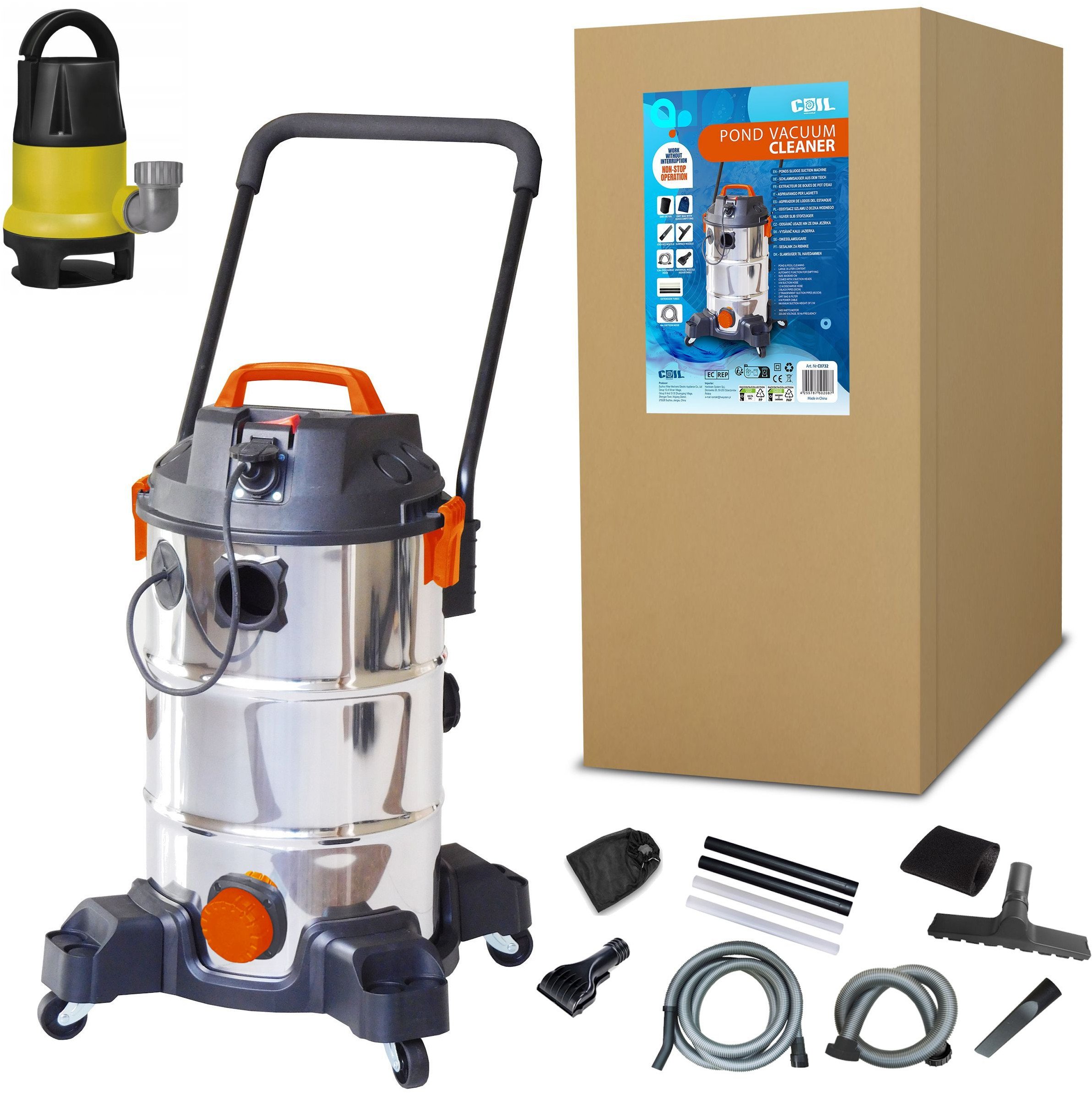 Coil odkurzacz do basenu i oczka wodnego 3w1 z pompą