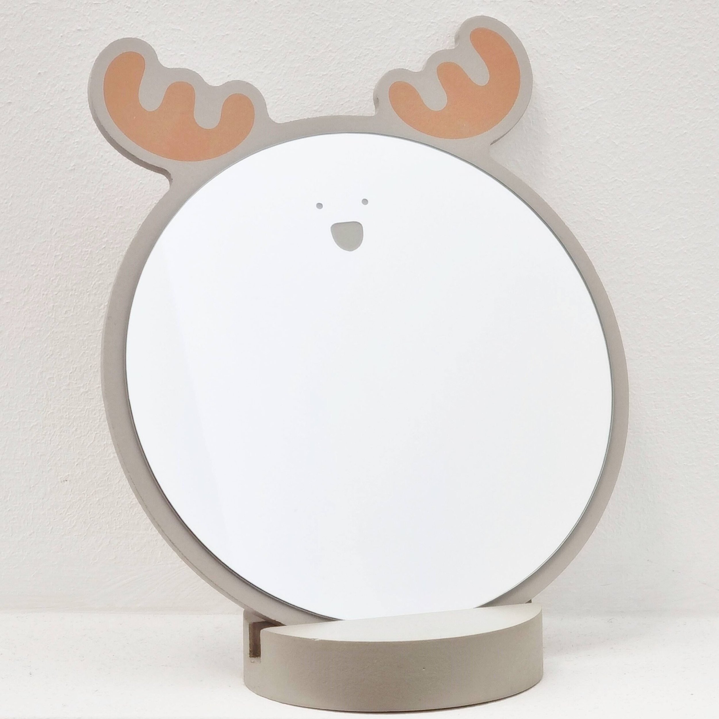 myHomelife Lusterko drewniana ozdobne na podstawce jelonek