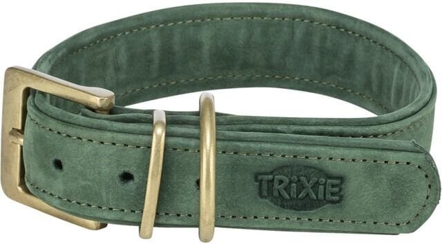 Trixie Pure, obroża, dla psa, skórzana, szałwiowy, L: 47–54 cm/40 mm