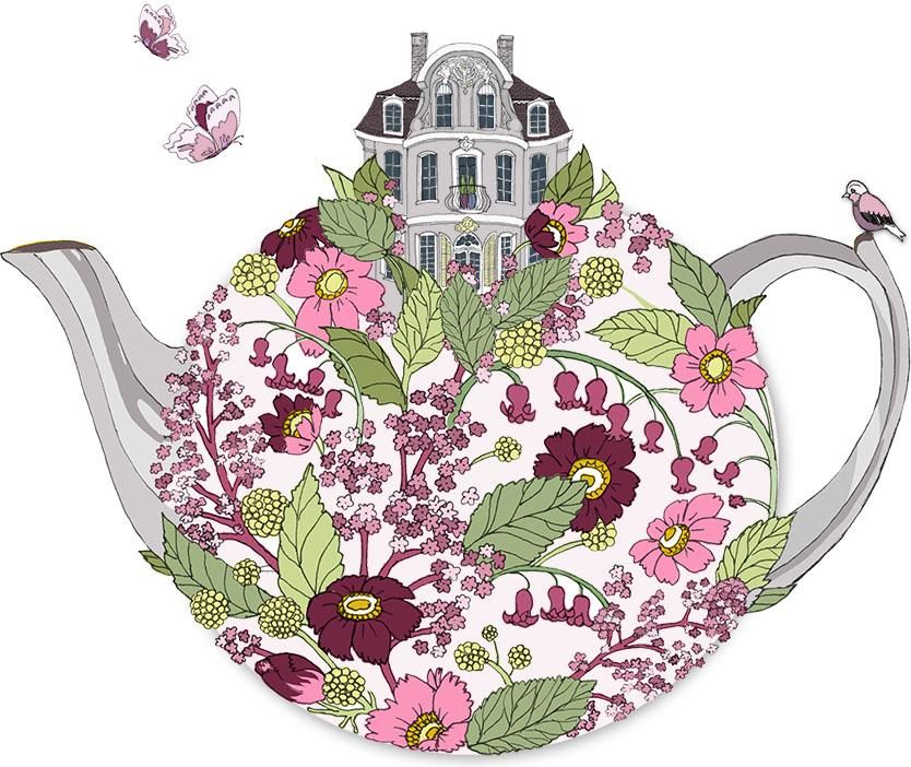 Clear Creation Karnet Swarovski kwadrat Dom w czajniku (CL2401)