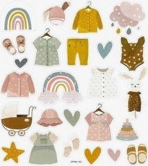 Dalprint Naklejki papierowe - Baby Girl 25szt