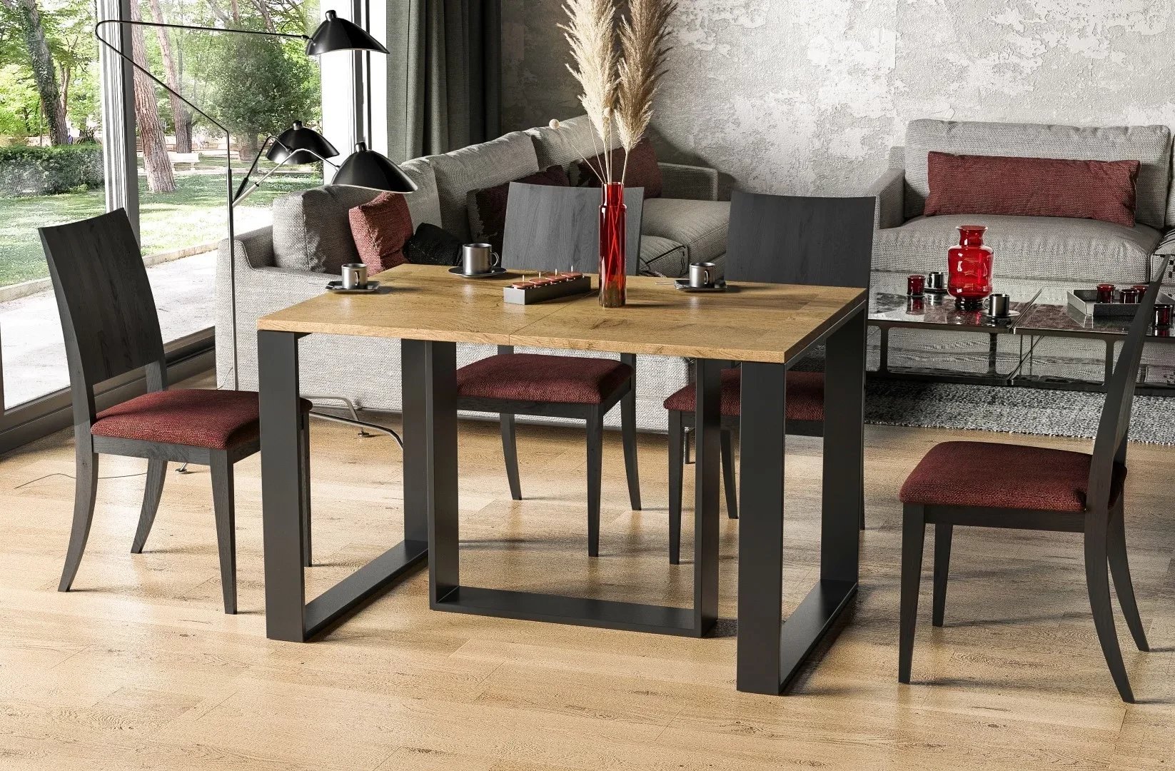 Stół rozkładany BORYS 130(210)x80 dąb wotan ENDO