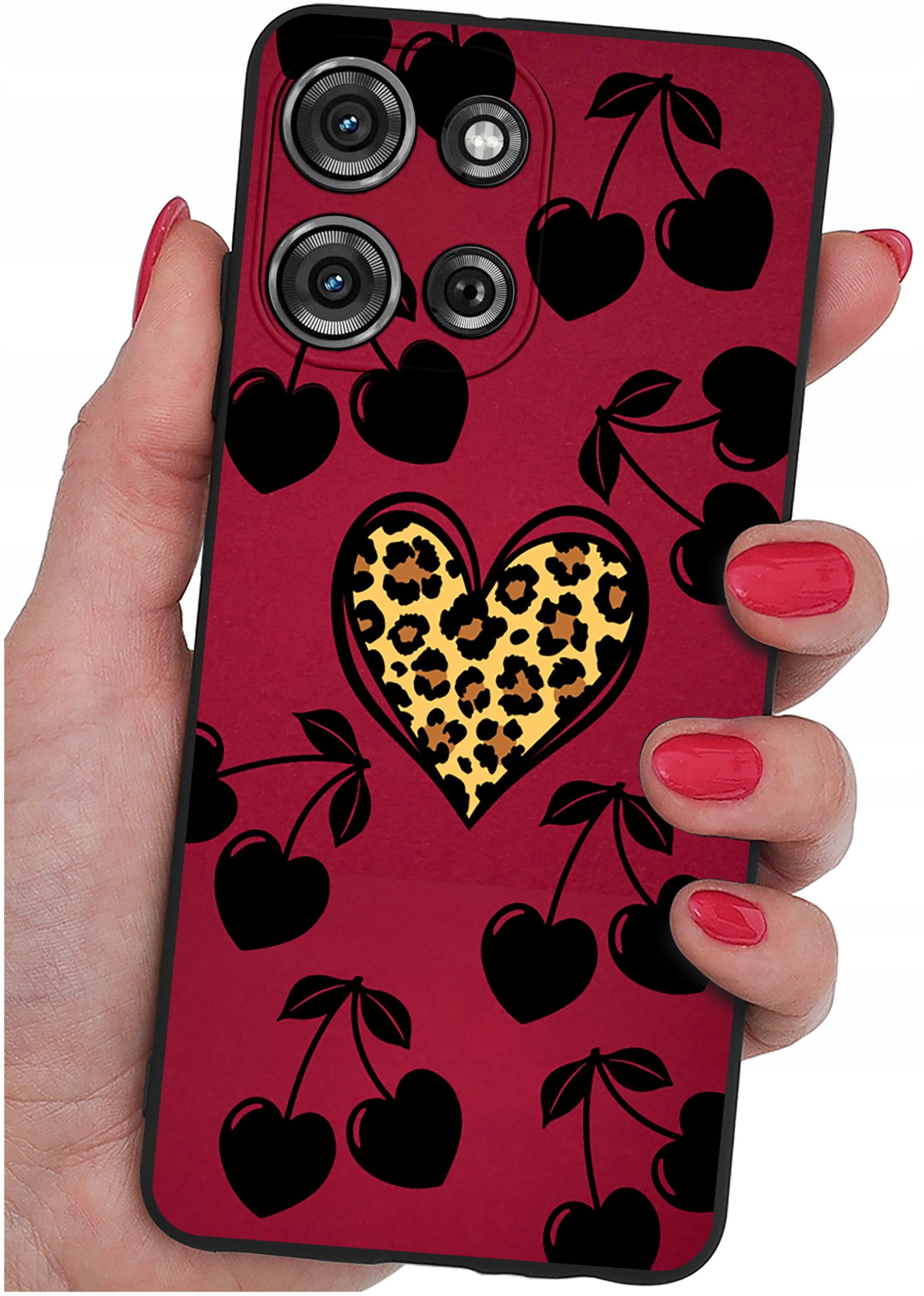 krainaGSM Etui do Motorola G75 5G | wzory | silikonowe matowe szkło 9H