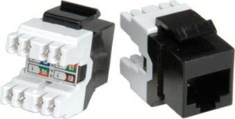 Roline ROLINE Cat.5e (klasa D) Keystone, RJ45, nieekranowany, czarny