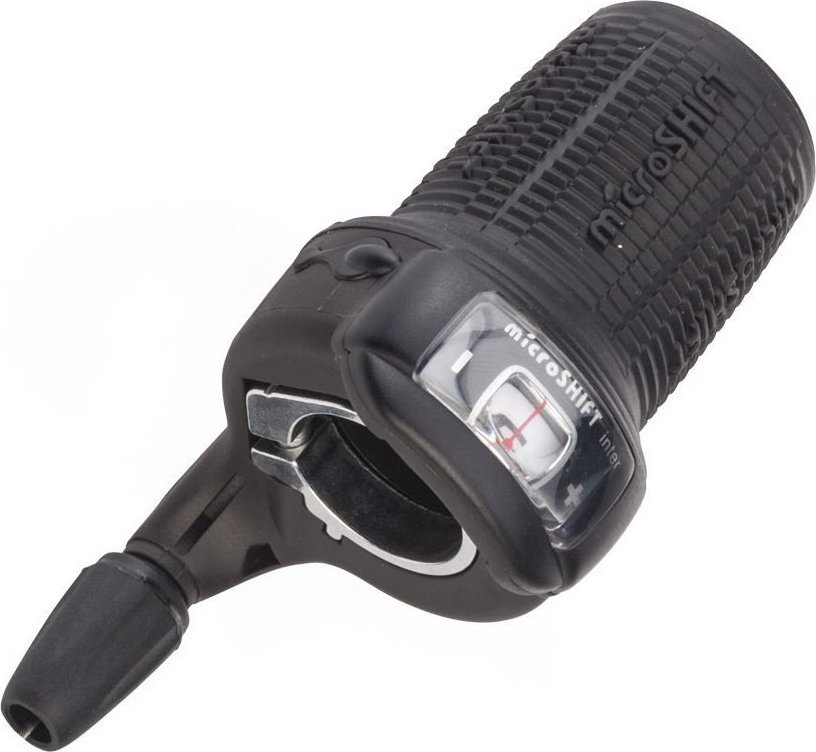 Microshift Manetka MICROSHIFT INTER 3, Prawa, 3.rzędowa, Kompatybilna z Shimano, Twist Shifter, Optyczny Wskaźnik Przełożeń (NEW)